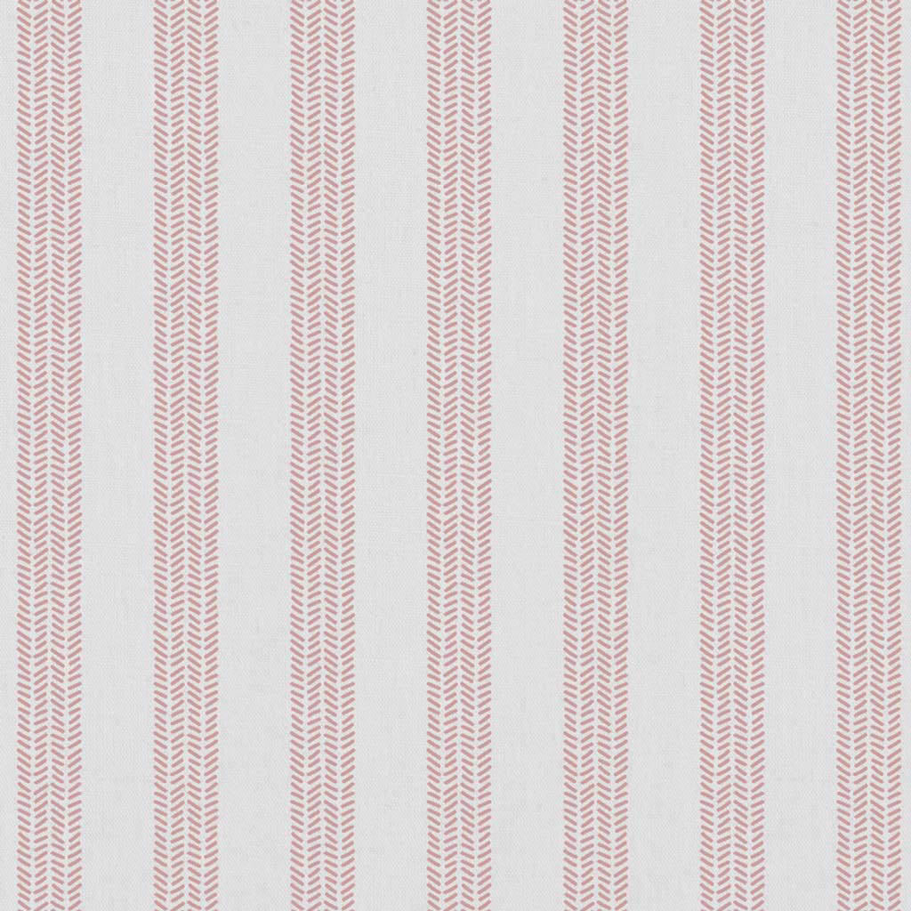 Evianne Peony-WHT - White curtain fabric with Pink Striped print