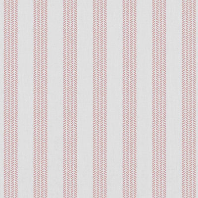 Evianne Peony-WHT - White curtain fabric with Pink Striped print