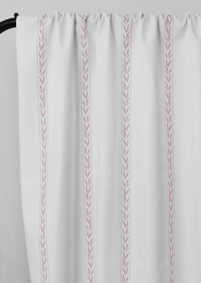 Helena Peony - curtain fabric with Pink striped print
