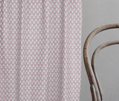 Kira Peony - Curtain fabric with Pink botanical print