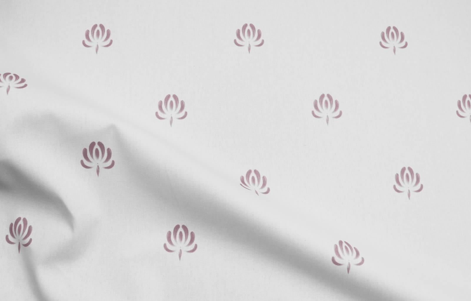 Sarianna Peony - Curtain fabric with Pink abstract print