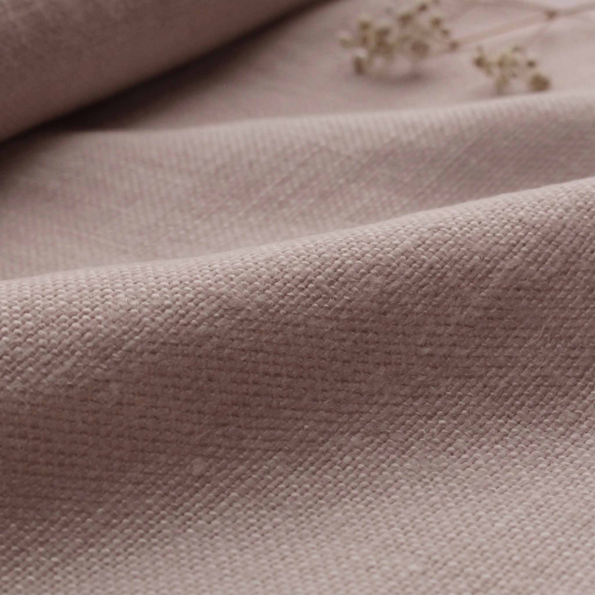 Pink Heavy Linen - curtain fabric and upholstery fabric 100% linen. Greta Orchid.