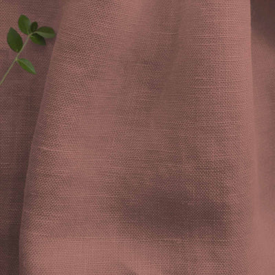 Bea Rhubarb  - Linen fabric for linen curtains and linen blinds. Close Up Photo