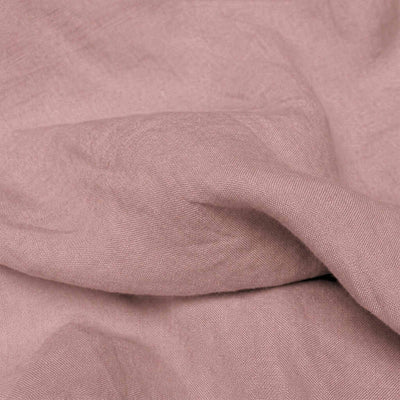 Pink Linen Fabric - close-up. Mariana Wild Peony by Ada & Ina
