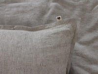 Linen Duvet Cover King, Pinstripe