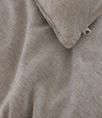 Linen Duvet Cover Double, Linen Bedding Striped, Pin Stripe Close Up