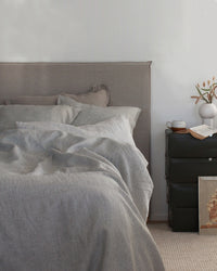 Linen Duvet Cover King, Pinstripe