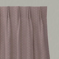 Pink Botanical Linen Pleated Curtains - Saana Dusty Pink - Natural base fabric.