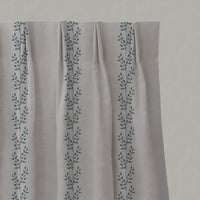Shena Blue Stone - Natural fabric with botanical Blue print
