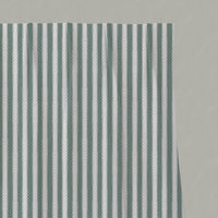 Light Green Striped Linen Pleated Curtain - Lisabella Sage-WHT - White base fabric.