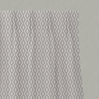 Neutral / Grey Patterned Linen Pleated Curtains - Oona Grey Sand - White base fabric.
