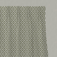 Green Patterned Linen Pleated Curtains - Oona Moss - White base fabric.