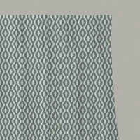Green Patterned Linen Pleated Curtains - Oona Sage - White base fabric.