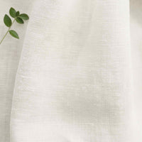 Pure White 100% Linen Fabric - close-up. Beata Brilliant White by Ada & Ina Fabrics
