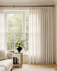 Pure White Triple pleat curtains