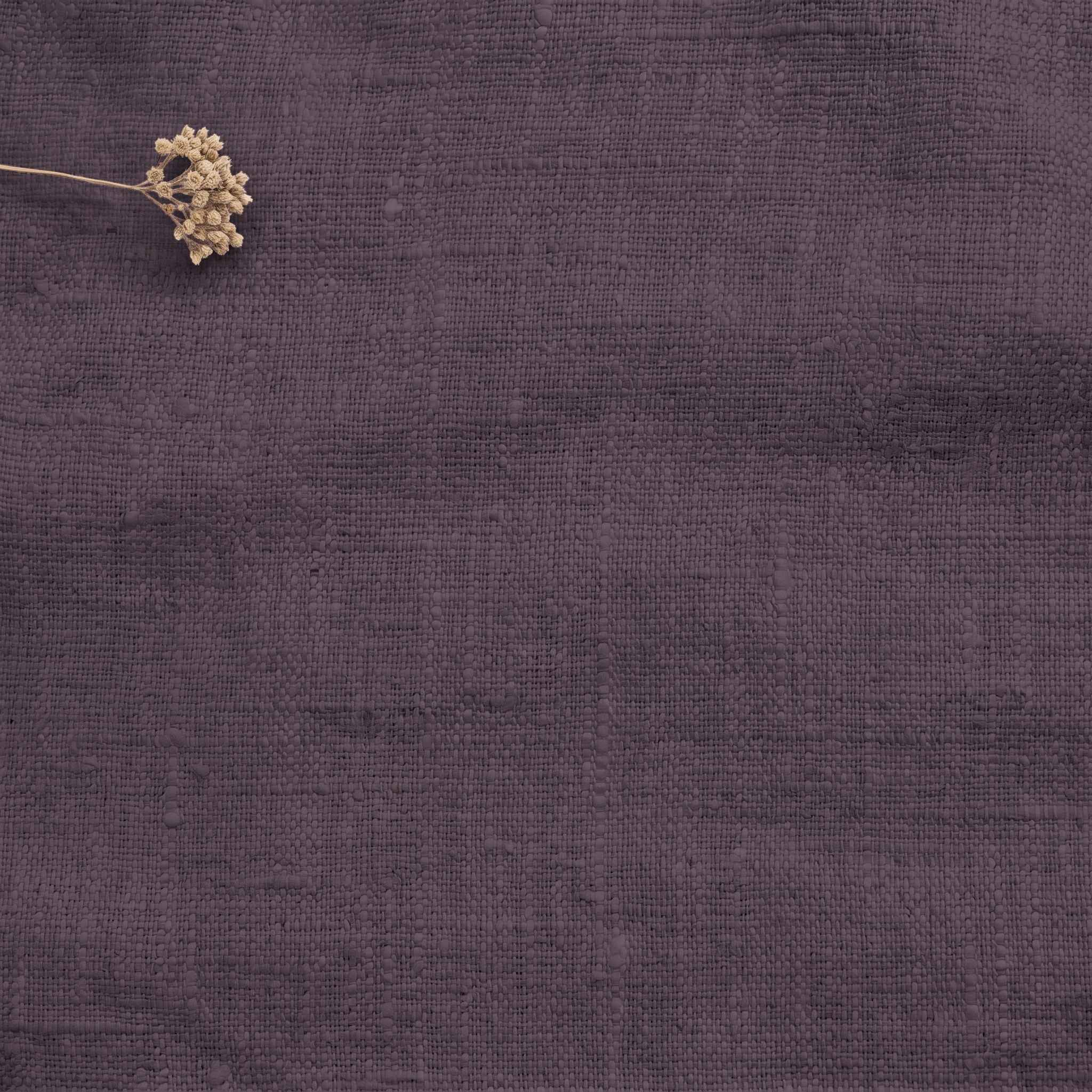 Purple Linen fabric - pre-washed 100% linen. Bianco Plum by Ada & Ina.