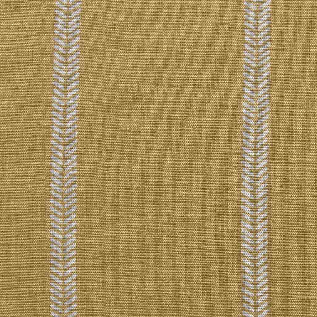 Rana Gold Ochra - Orange Yellow curtain fabric with hand drawn stripes