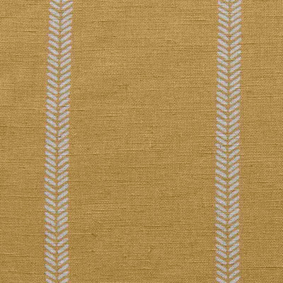 Rana Gold Ochra - Orange Yellow curtain fabric with hand drawn stripes