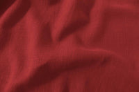 Red Linen Cotton fabric. Very soft - close-up. Enni Coral by Ada & Ina