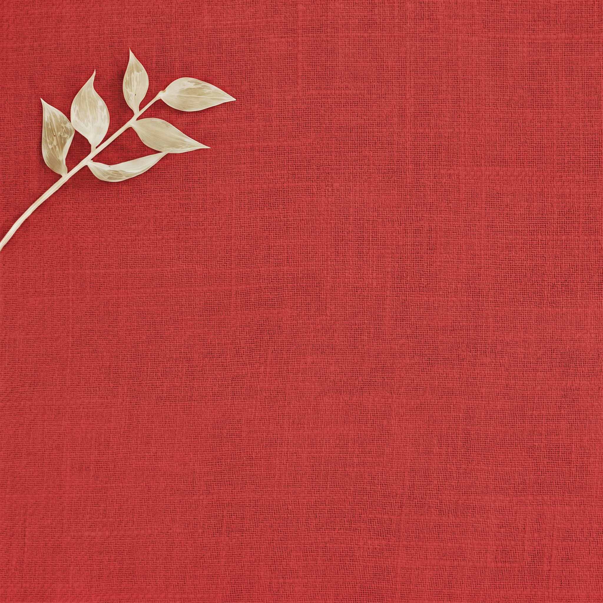 Red Linen Cotton fabric. Very soft. Enni Coral by Ada & Ina