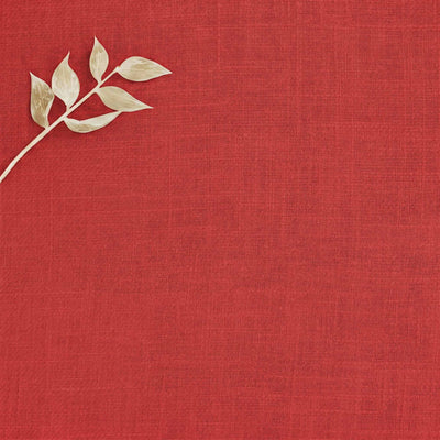 Red Linen Cotton fabric. Very soft. Enni Coral by Ada & Ina