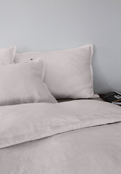 Pink Linen Duvet Cover and Pillow Cases , Linen Bedding Rose Blush