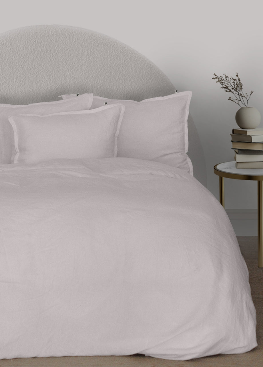 Pink Linen Duvet Cover and Pillow Cases , Linen Bedding Rose Blush