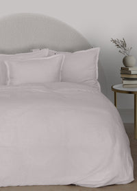 Pale Pink King Linen Duvet Cover and Pillowcases, colour Rose Blush