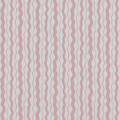 Safiya Peony-WHT - white curtain fabric with Pink abstract stripe print