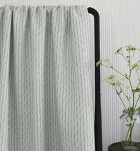 Fia Sage - Linen curtain fabric, abstract Green pattern