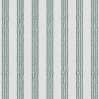 Evianne Sage-WHT - White curtain fabric with Green Striped print