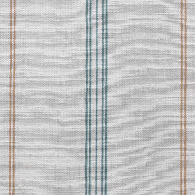 Elise Sage Ochra-WHT - vertical two tone striped fabric.