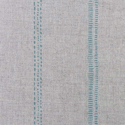 Rae Sage - Curtain fabric with green hand drawn stripes