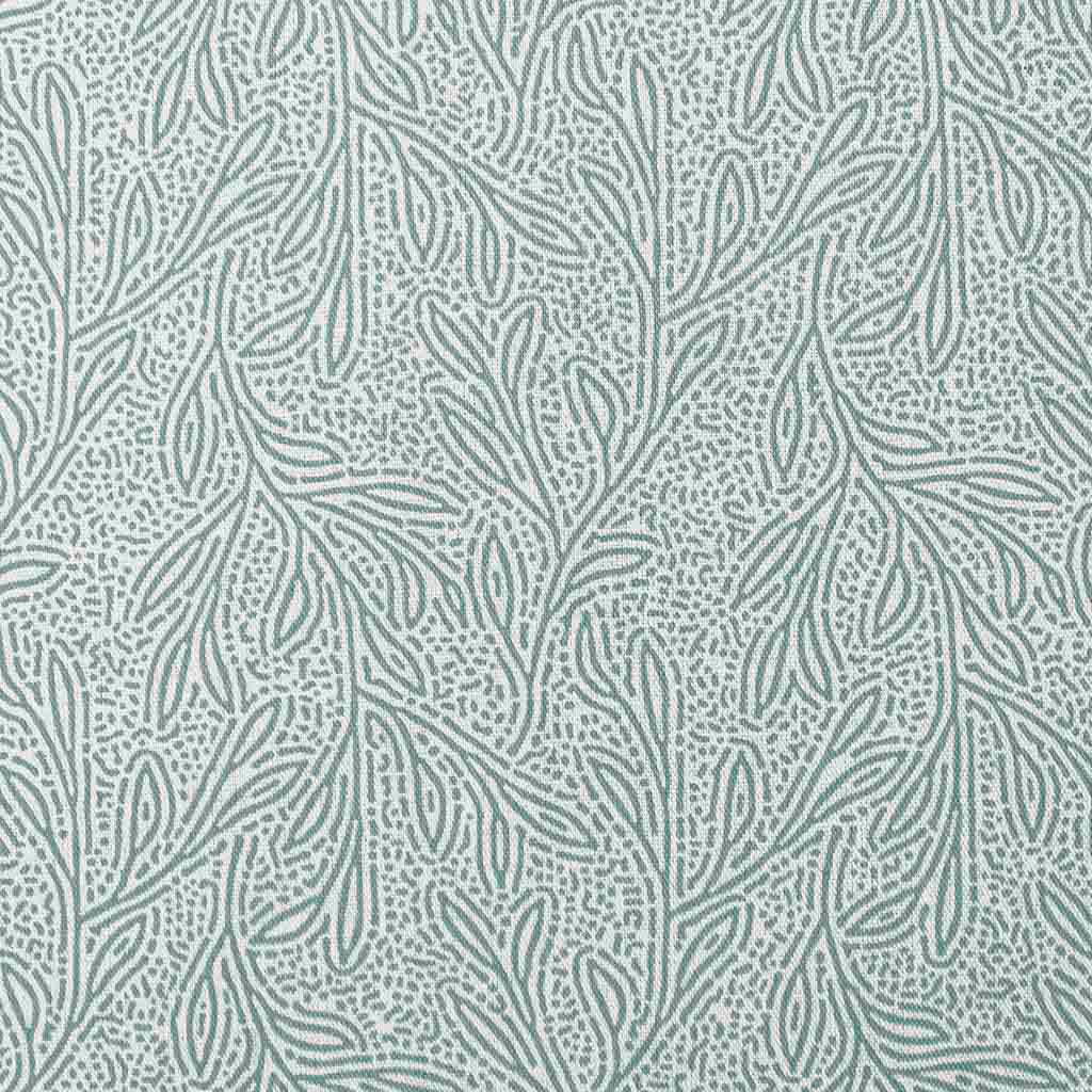 Alma Sage - Curtain fabric with Green botanical print