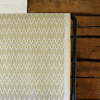 Sylvia Seaweed - Green abstract print on Natural fabric