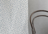 Dottie Shadow Blue-WHT - Dotted fabric with Blue spots, 100% Linen