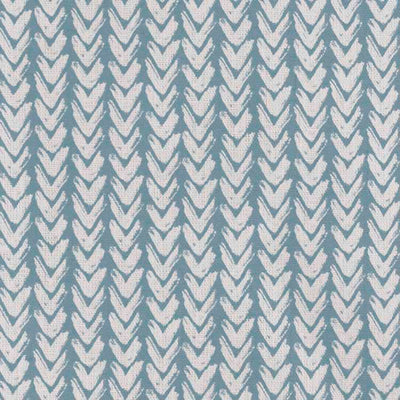 Fia Shadow Blue - Linen curtain fabric, abstract Blue pattern
