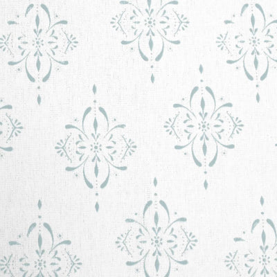 Britt Shadow Blue - curtain fabric with Light Blue abstract print