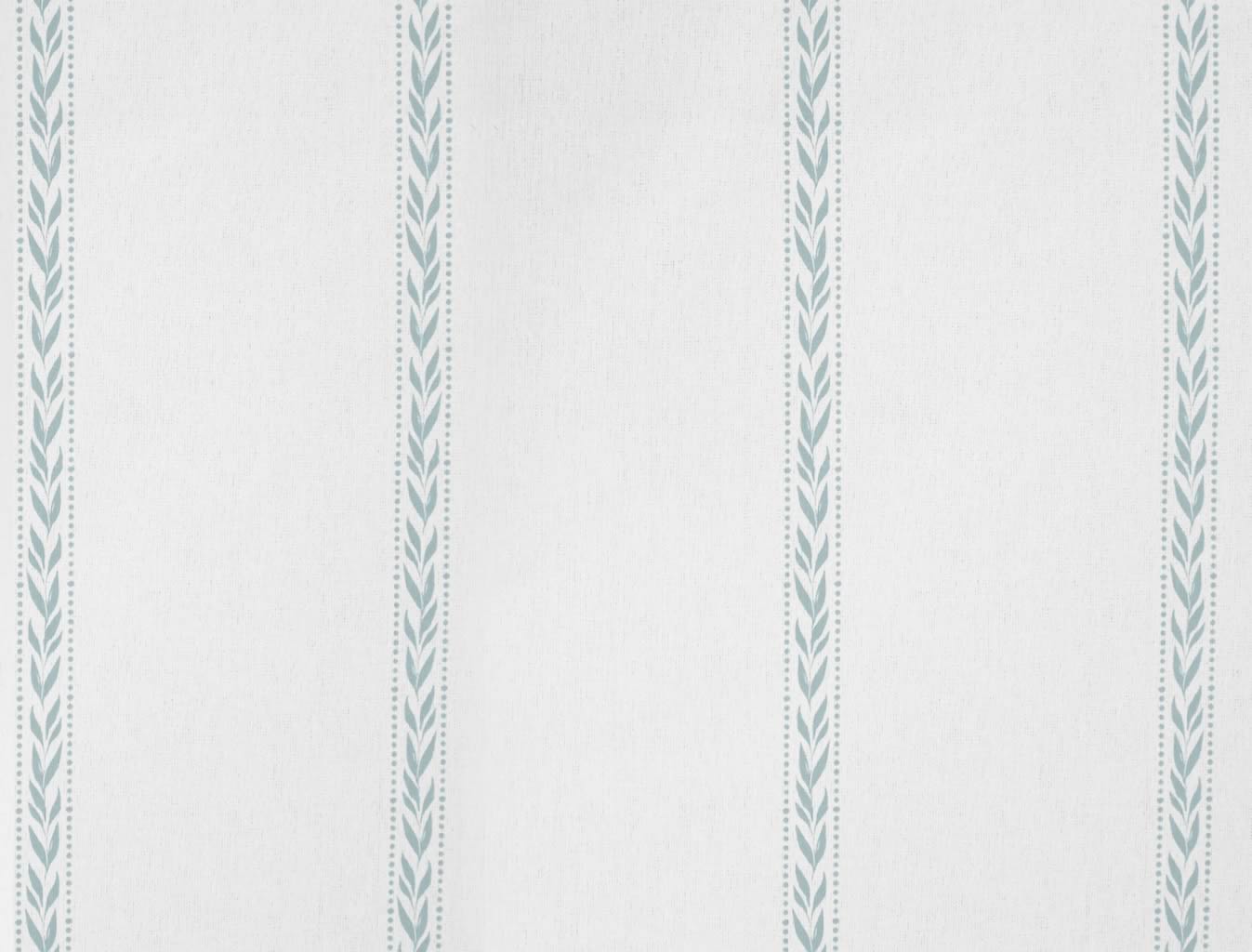 Helena Shadow Blue - curtain fabric with Light  Blue striped print