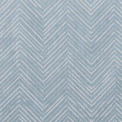 Lulu Shadow Blue - White fabric with Shadow Blue Print. Abstract Print, 100% Linen