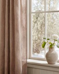 Subtle Pink Bespoke Curtain - close-up. Linara Sandy Rose by Ada & Ina