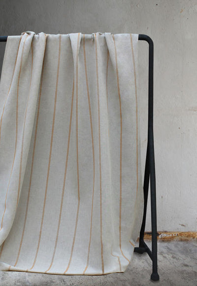 Ronja Tangerine - Curtain fabric with Orange stripes