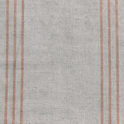 Telma Tangerine - Linen Cotton Fabric with Orange stripes