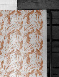 Fernia Terracotta - Fabric for curtains with Orange pattern