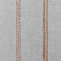 Rae Terracotta - Curtain fabric with Orange hand drawn stripes