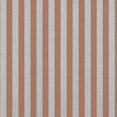 Liliana Terracotta-NAT - striped orange patterned fabric for curtains and blinds
