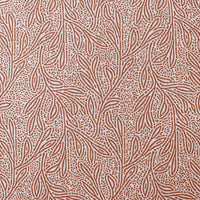 Alma Terracotta - Curtain fabric with Orange botanical print