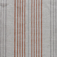 Else Terracotta -  Linen Cotton mix curtain fabric, Orange & Grey stripes