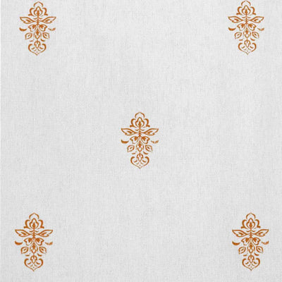 Lisana Terracotta - Curtain fabric with Orange abstract print
