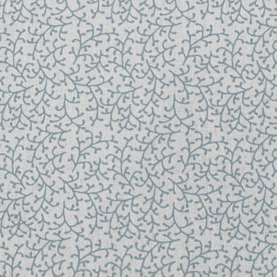Phila True Blue  - Curtain fabric with Light Blue botanical print